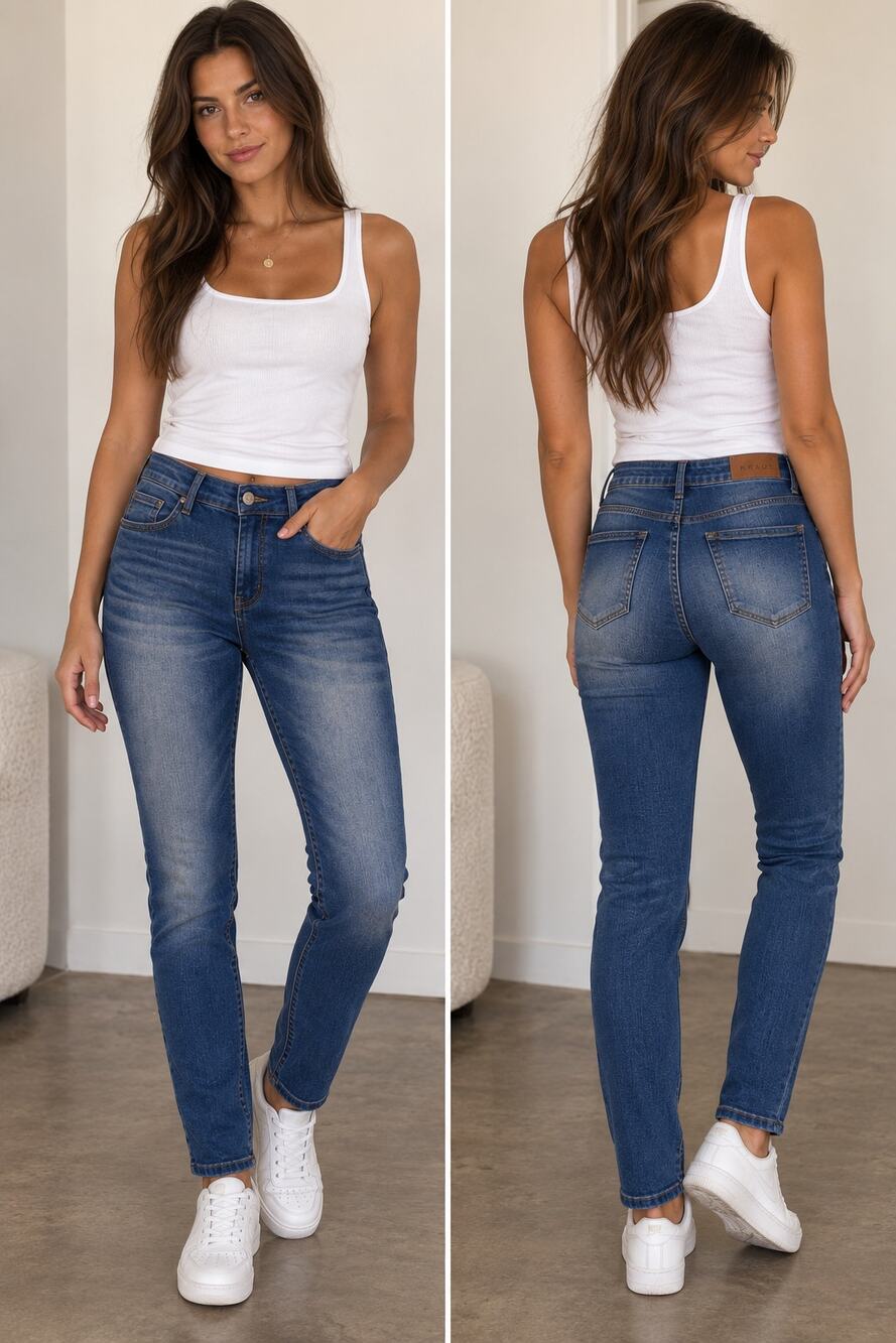 KRAUS Jeans Women’s Size 8 Medium Wash Slim Straight Leg Denim